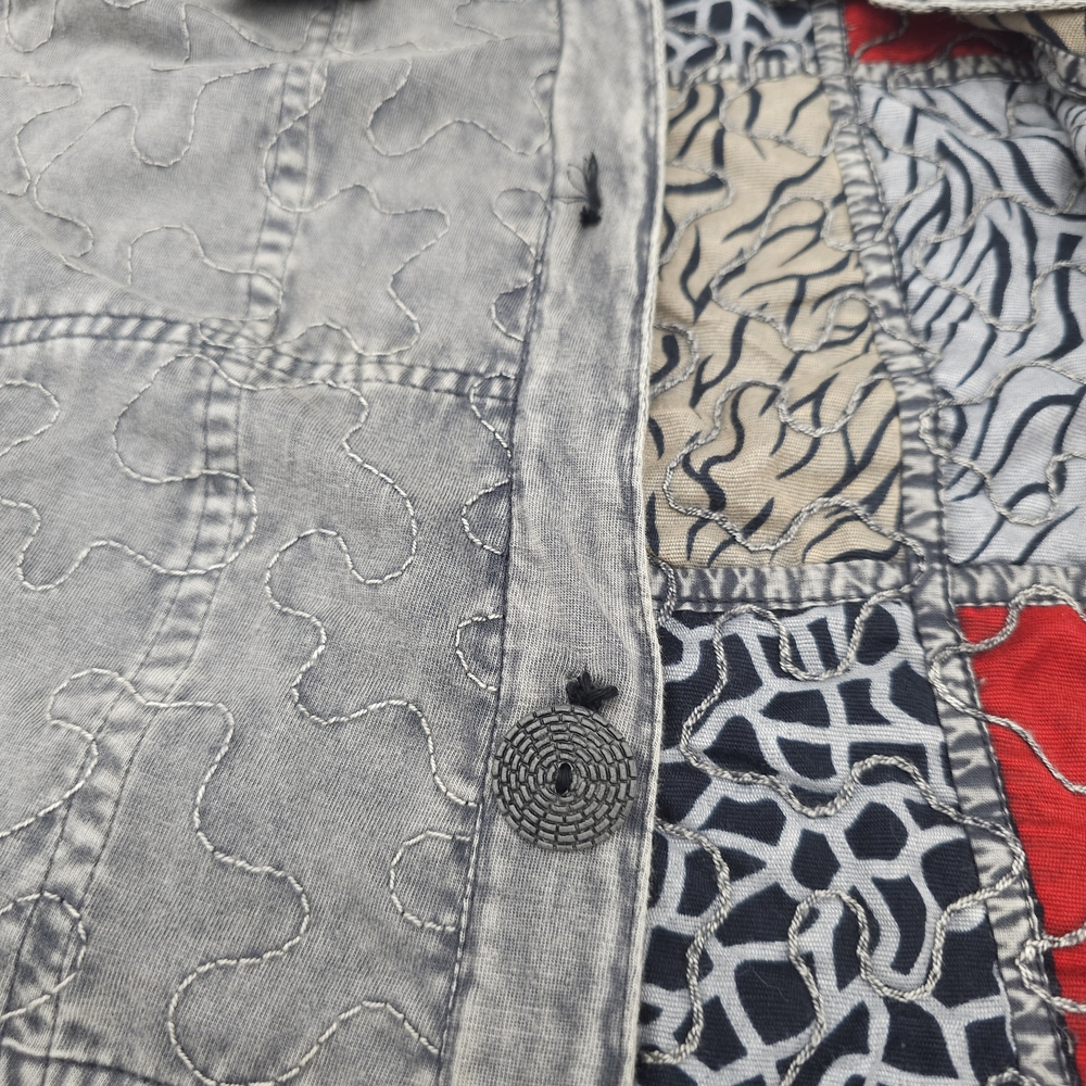 Reversible Patchwork Vest Boho Hippie Eclectic Ar… - image 7